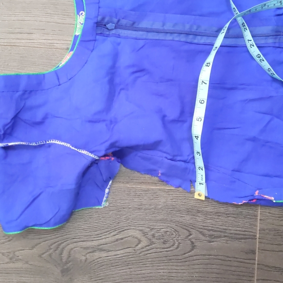 Blue, Green, Orange and Pink Punjabi Suit - Picture 6 of 9